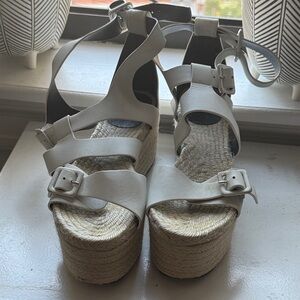 Pierre Hardy White Espadrille Wedges